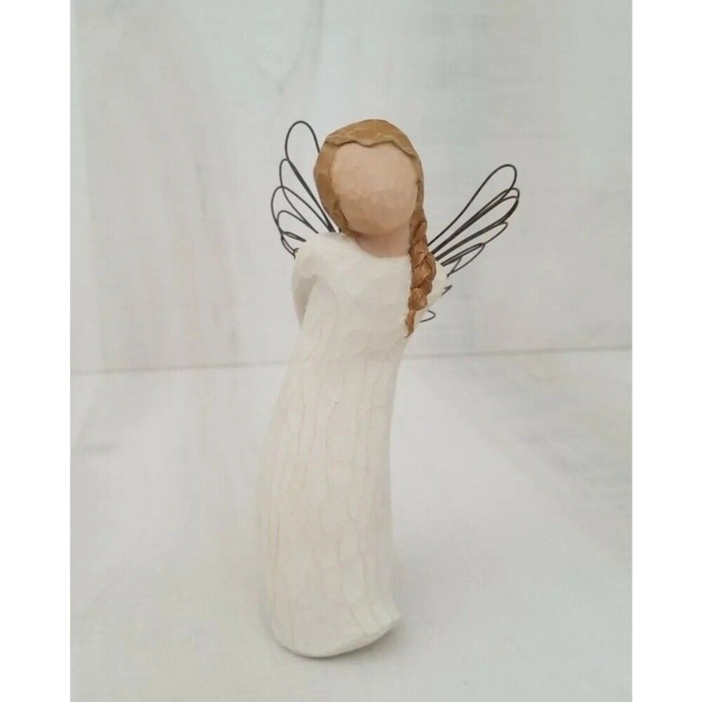 Vintage Willow Tree Figurine Angel Thank You Flowers Hostess 2002 By Lordi